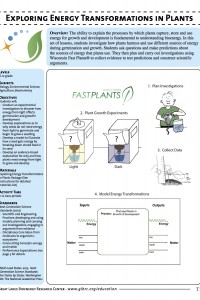 Energy Transformation in Plants Teacher Guide