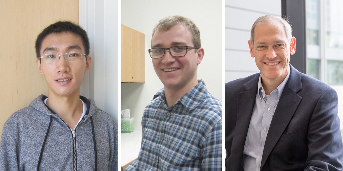 Headshots of Hao Luo, Eric Weeda, and Shannon Stahl smiling