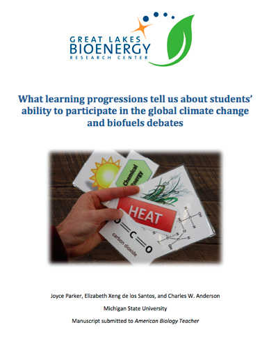 What learning progressions tell us about students' ability to participate in the global climate change and biofuels debates