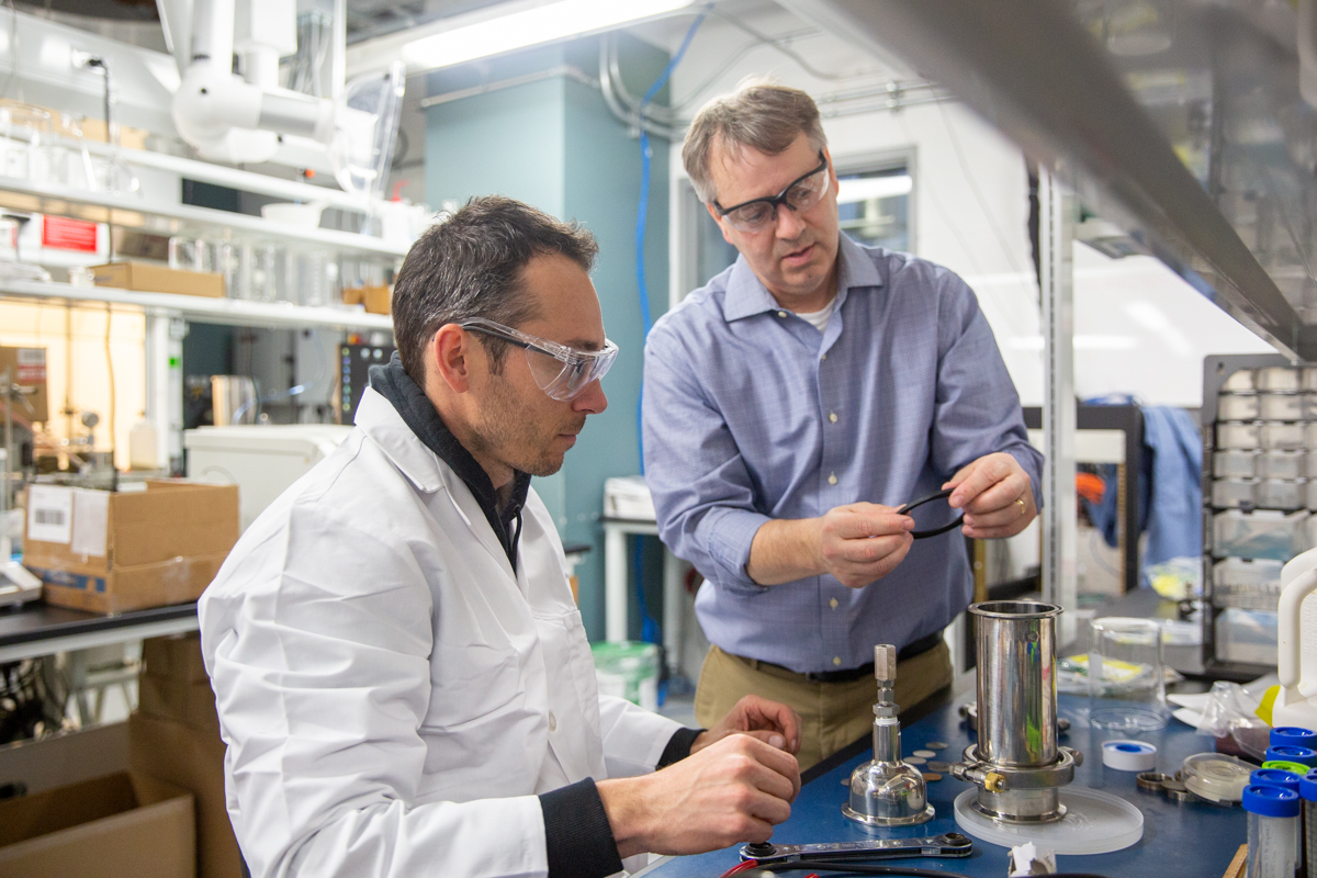 Researchers in laboratory