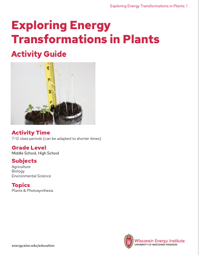 Image of the first page of the activity guide