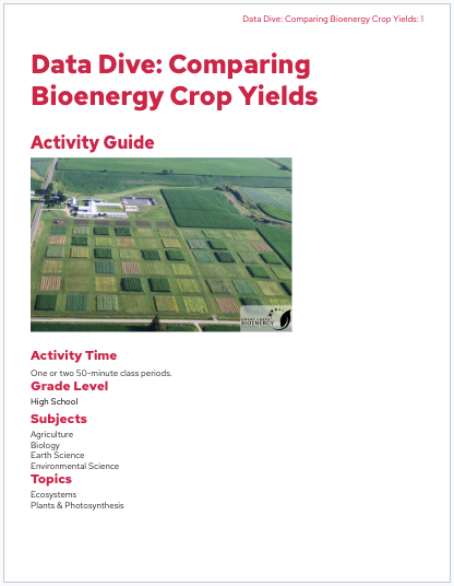 An image of the first page of the activity guide