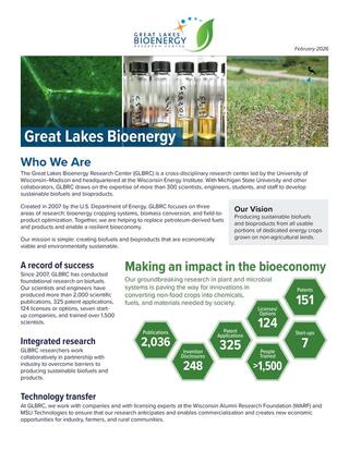 A thumbnail image of the first page of the About Great Lakes Bioenergy document