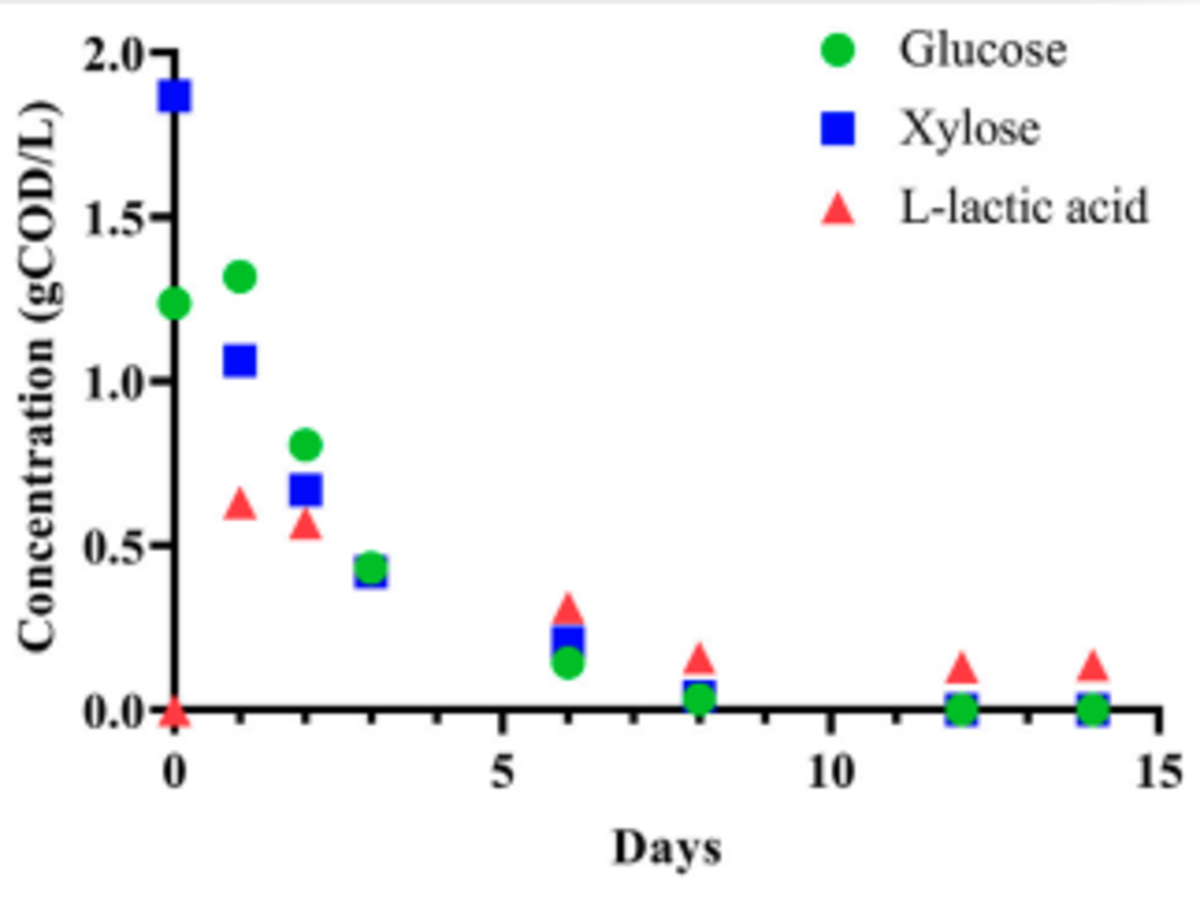 Mixed acid fermentation of carbohydraterich dairy manure hydrolysate