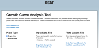 Screenshot of the GCAT website