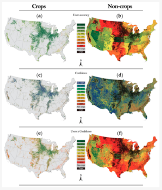 Panel of cropland data layer