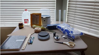 Various items arranged on a table