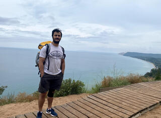 Binod Basyal enjoys hiking when not spending time at the Plant Research Lab at Michigan State University