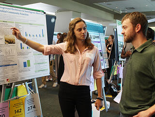Student at poster